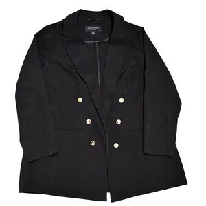 MARC NEW YORK ANDREW MARC Double Breasted Blazer Black Gold Buttons Sz‎ 1X